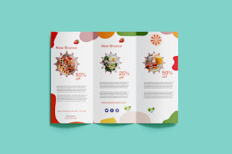 design restaurant flyer food menu or food brochure