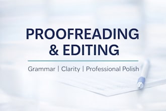 proofread and improve clarity of your writing