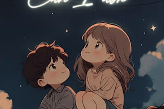 design aesthetic, dreamy anime style posters and covers