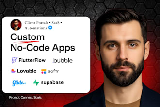 build bubble io lovable glide flutterflow softr client portal mobile app website