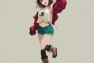 draw custom anime art of your oc, character, and fanart