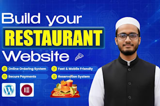 build a restaurant or cafe wordpress website with an online menu and reservation