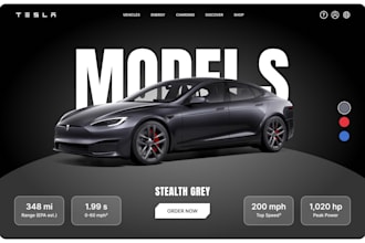 design car dealership or automotive website UI