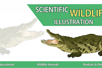 create detailed wildlife scientific illustration