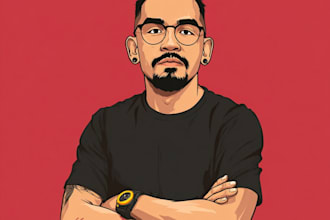 draw amazing vector cartoon portrait