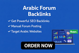 create high quality arabic forum backlinks for SEO and mena traffic
