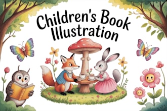 create children book illustration kids book design