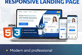 create a modern responsive landing page