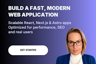 build a modern web application using react, next js or astro