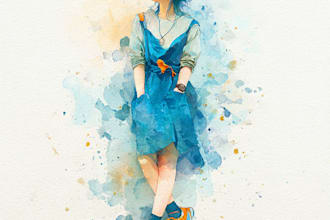 draw anything with watercolor illustration style