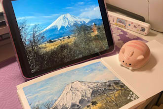 paint landscapes in watercolor