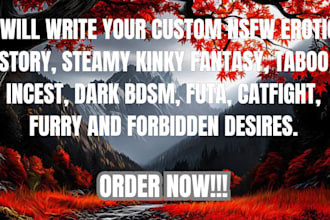 write nsfw dark fanfiction smut futa furry taboo incest catfight bdsm story