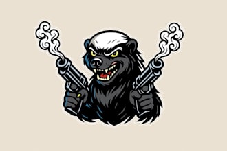 design honey badger logo