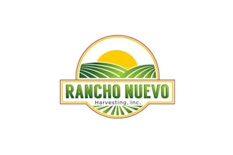 design monogram produce harvesting company logo
