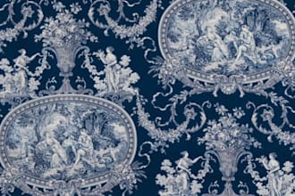 craft premium toile de jouy, surface pattern design for fabric and home decor