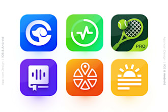 design a modern minimalist app icon for ios and android