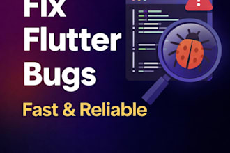 fix flutter bugs, crashes, api and firebase issues fast