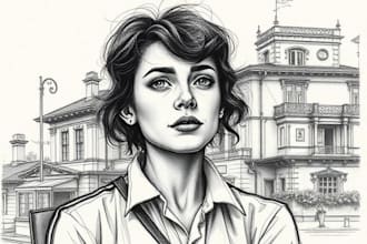 do realistic pencil portraits, sketch from photos