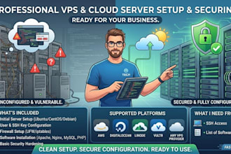 setup and configure your vps or cloud server
