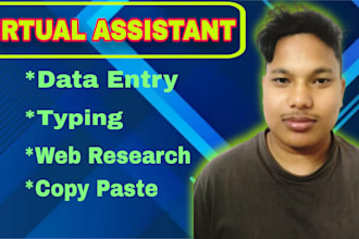 do data entry, copy paste, typing and excel work