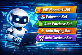 do auto purchase bot, lazada bot, checkout bot, pokemon bot, auto buying bot