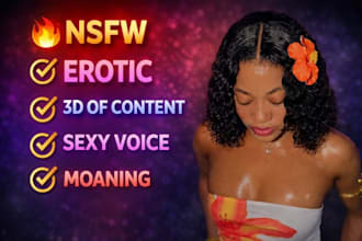 record a flirty voice female voice over, sensual  voice actress, erotic sfw
