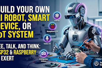 build ai powered esp32, rasberrypi, iot robots with voice, vision and automation