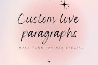 write a cute and emotional paragraph for your partner