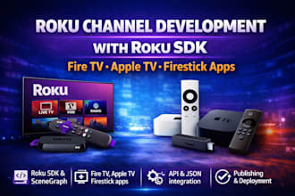 develop roku channel with roku sdk for fire TV, apple TV and firestick apps