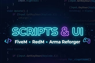 create high quality custom scripts and modern nui for fivem, redm and arma