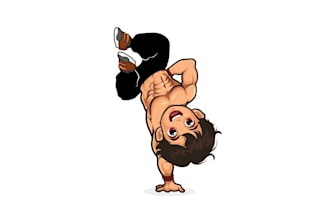 design mascot calisthenics gym logo
