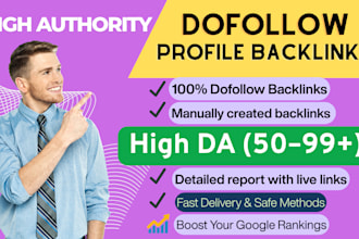 build high authority dofollow profile backlinks manually