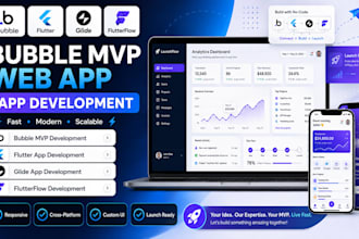 build bubble mvp web app app development flutter glide development flutterflow