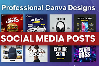 design professional canva posts  banners and social media graphics