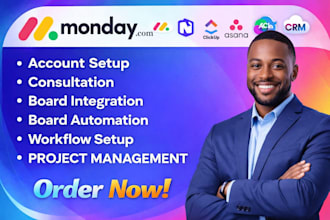 setup monday com, notion, clickup, asana crm automation and integrations