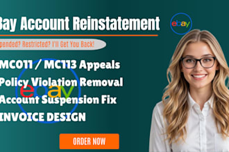 fast ebay account reinstatement, suspension appeal, ebay restriction open, mc011