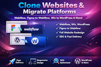 clone webflow website figma to webflow webflow to wordpress wix to wordpress