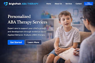 build squarespace wix healthcare therapy website aba therapy psychology website