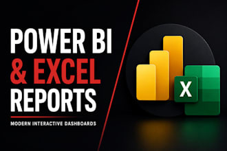 design interactive power bi dashboards, KPI reports, and excel dashboards