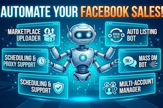 create facebook marketplace bot, uploader bot, auto listing bot, mass dm bot