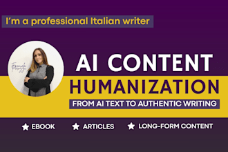 humanize your ai written book or manuscript