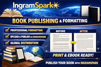 format your book for ingramspark publishing and amazon KDP format