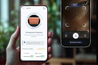 create an skin analysis app like skiniv ai and skinvision for disease detection