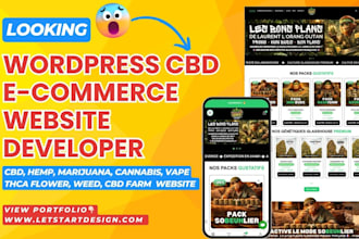 create cbd wordpress website and medical vape cannabis farm website and store