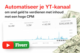automatiseer je yt, kanaal om snel geld te verdienen met inhoud met een hoge CPM