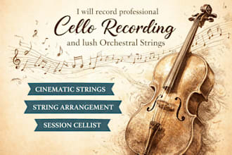 record professional cello recording and lush orchestral strings
