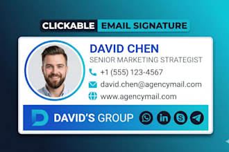 make a clickable HTML email signature and animated email signature