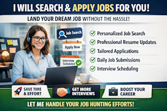 apply to jobs for you on linkedin, indeed and company websites