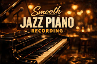 record smooth jazz piano, midi piano, and emotional grand piano tracks