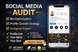do social media audit, bio optimization, instagram marketing, clubhouse